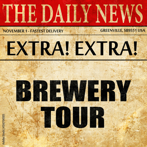 Wallpaper Mural brewery tour, article text in newspaper Torontodigital.ca