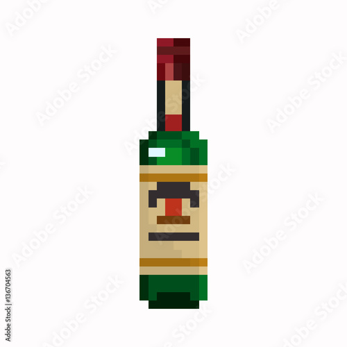 Pixel Bottle of whiskey 8-bit