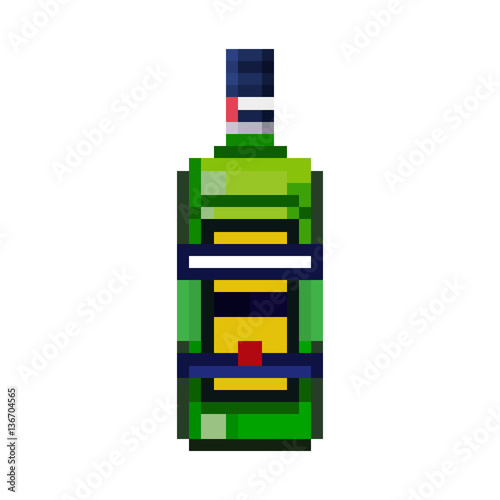  Pixel Bottle of herbal liqueu 8-bit