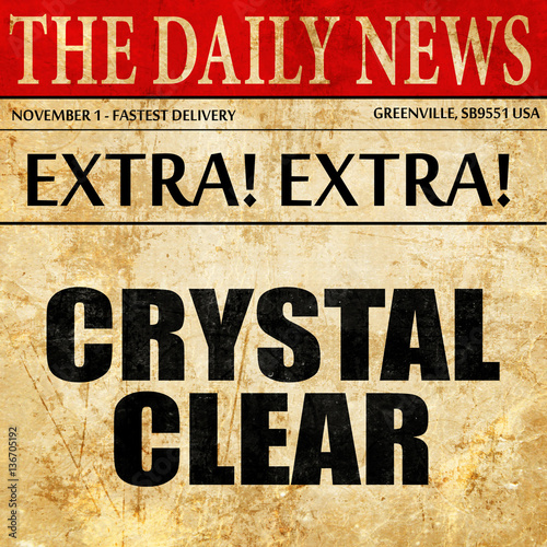Wallpaper Mural crystal clear, article text in newspaper Torontodigital.ca