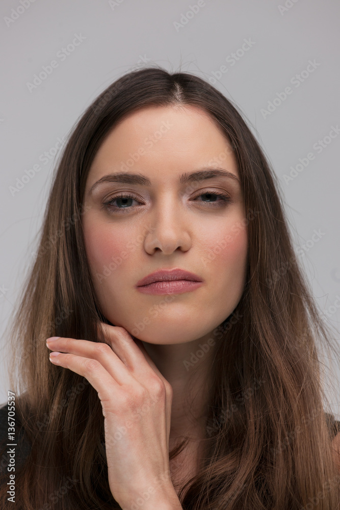 portrait of beautiful young brunette woman portrait of beautiful young brunette woman