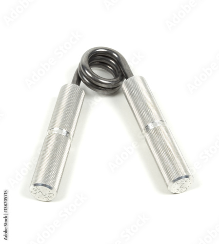 Steel sport gripper on white background