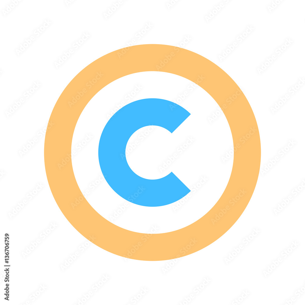 Copyright Sign or Symbol Flat Icon Copyright Sign or Symbol Flat Icon