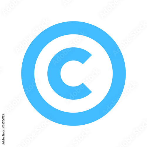 Copyright Symbol Sign Flat Icon