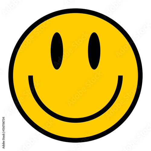 Smiley Icon Smiling Face Flat Style photo