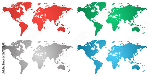 Vector set of world gradient maps