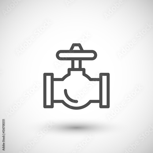 Industrial valve line icon photo