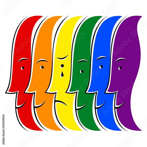 Crying Human LGBT Movement Rainbow Flag