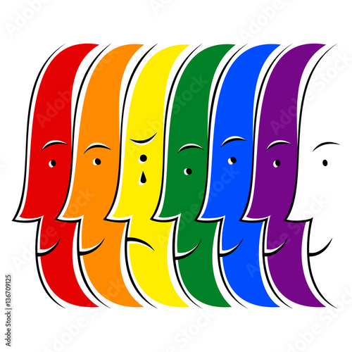 Crying Human LGBT Movement Rainbow Flag