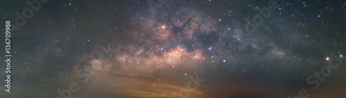 Astrophotography and Nightscape photography, Milky way Panorama © Theerawat