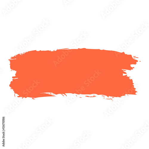 Red Paint Brush Stroke
