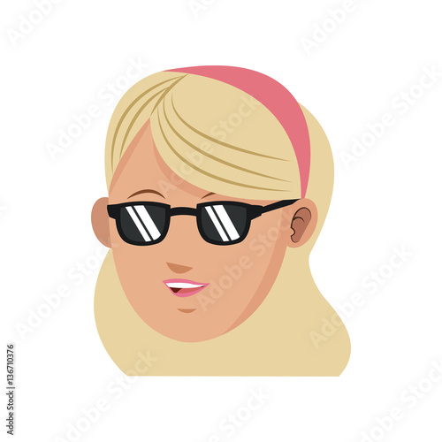woman cartoon icon over white background. colorful design. vector illustration