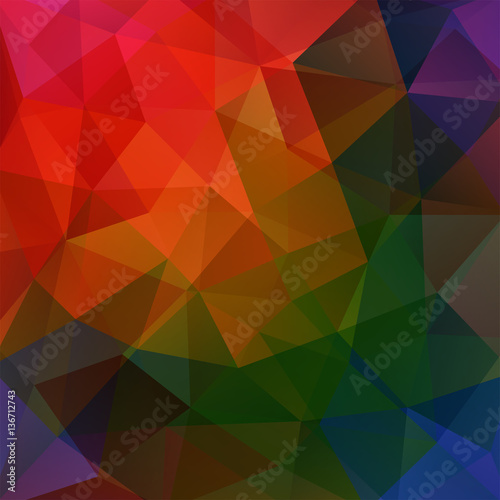 Background of geometric shapes. Colorful mosaic pattern. Vector EPS 10. Vector illustration. Red, orange, brown, green, blue colors