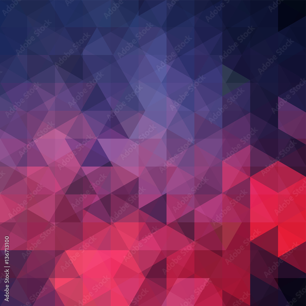 Abstract background consisting of pink, purple triangles. Geometric design for business presentations or web template banner flyer. Vector illustration. Abstract background consisting of pink, purple triangles. Geometric design for business presentations or web template banner flyer. Vector illustration.