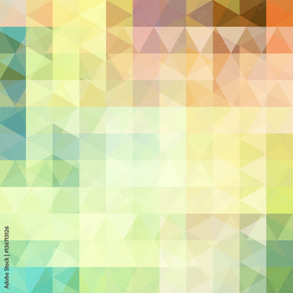 Naklejka premium Abstract geometric style background. Business background Vector illustration. Yellow, brown, beige, green colors