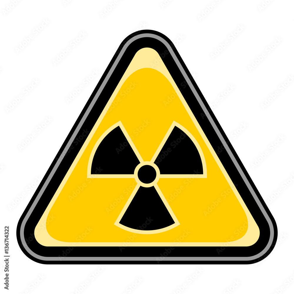 Ionising Radiation Sign Triangular Sticker Ionising Radiation Sign Triangular Sticker