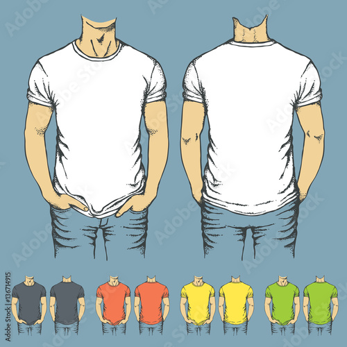 Vector set of t-shirts templates