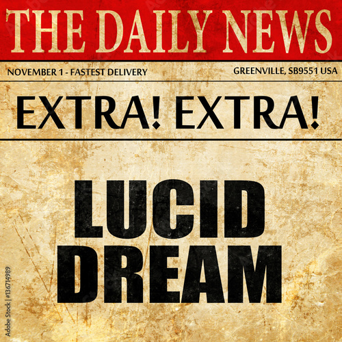 Fotografie lucid dream, article text in newspaper