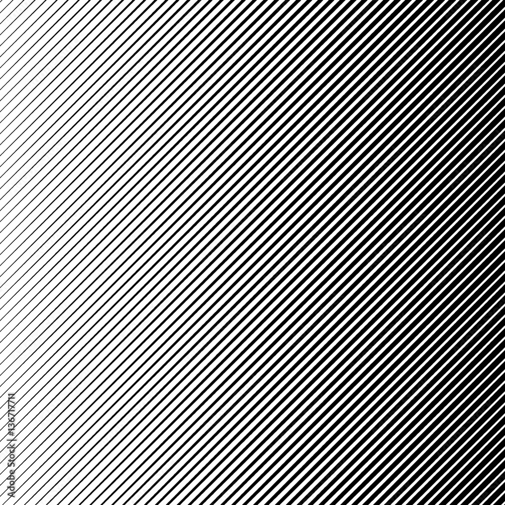 Vector abstract halftone black background. Gradient retro line pattern design. Monochrome graphic