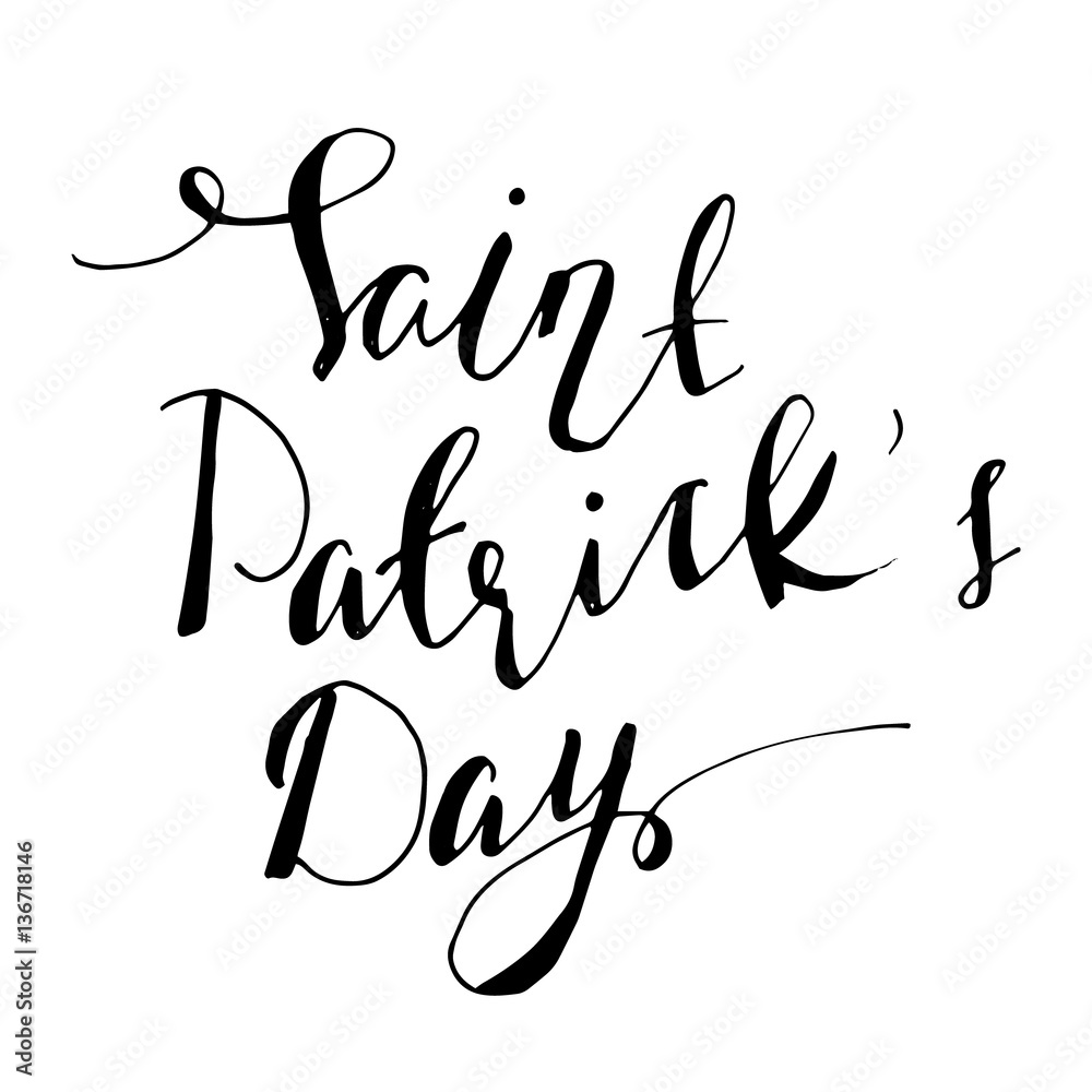 vector hand lettering saint patrick's day vector hand lettering saint patrick's day