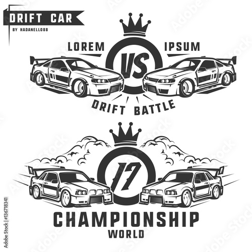 Drift sport team print for t-shirt,emblems and logo.