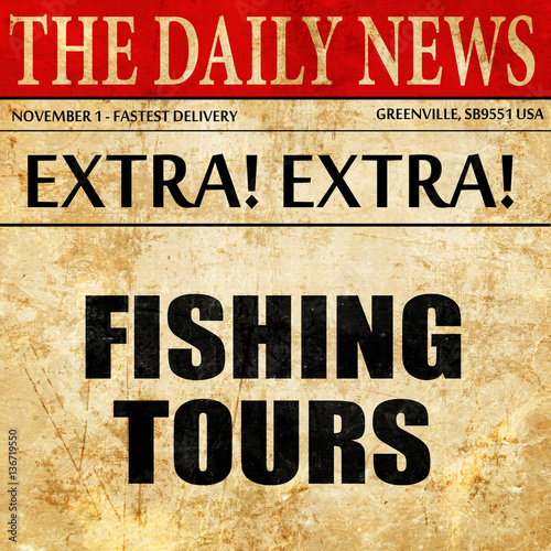 Wallpaper Mural fishing tours, article text in newspaper Torontodigital.ca