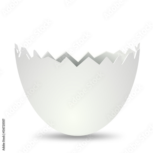 Foto Osterei Eierschale Korb Nest Körbchen Weiß Leer