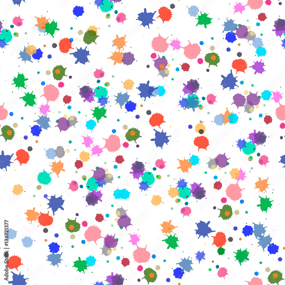 Abstract seamless pattern with color blots