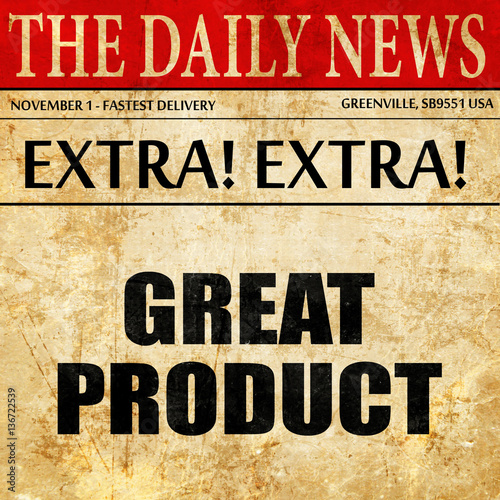 Wallpaper Mural great product, article text in newspaper Torontodigital.ca