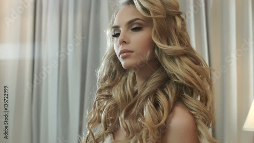 Beautiful blonde in the studio