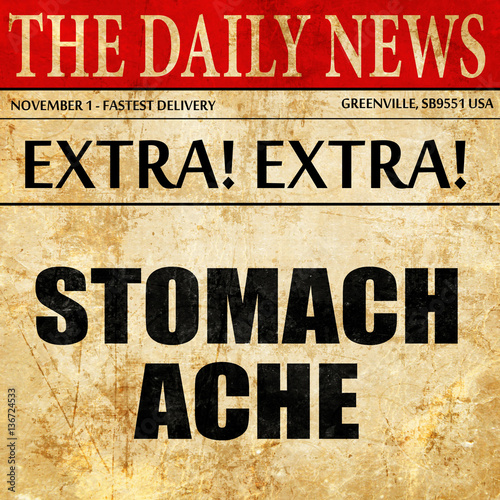 Wallpaper Mural stomach ache, article text in newspaper Torontodigital.ca