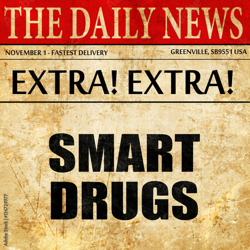 Wallpaper Mural smart drugs, article text in newspaper Torontodigital.ca