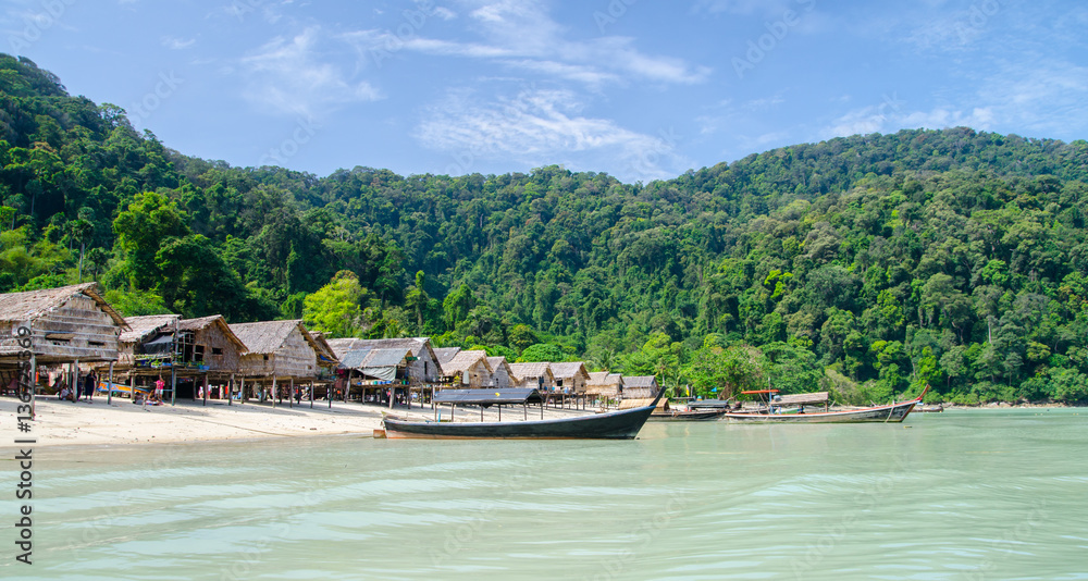 fishing village at Moo Koh Surin