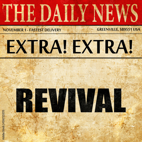 Photography revival, article text in newspaper
