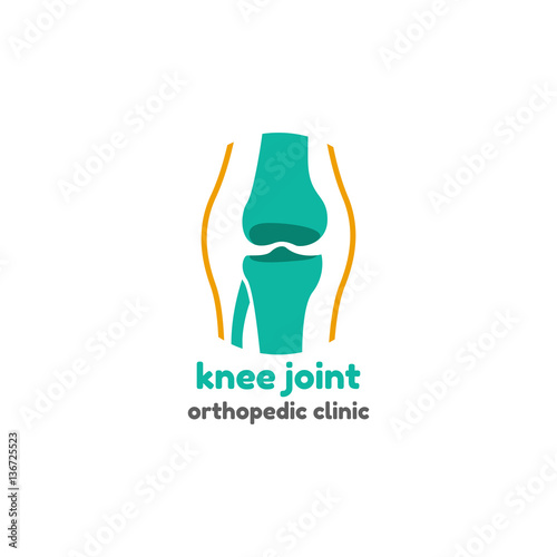 Round symbol of knee joint bones for orthopedic purposes