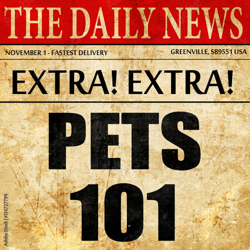 pets 101, article text in newspaper