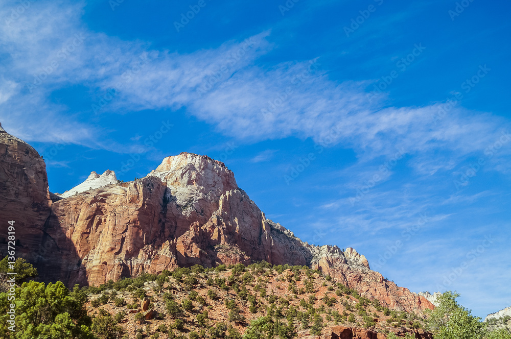 colorful landscape from zion national park utah