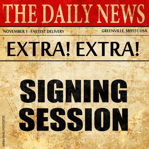 Wallpaper Mural signing session, article text in newspaper Torontodigital.ca