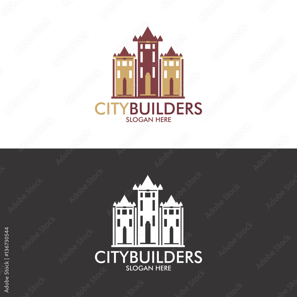 city builder logo in vector