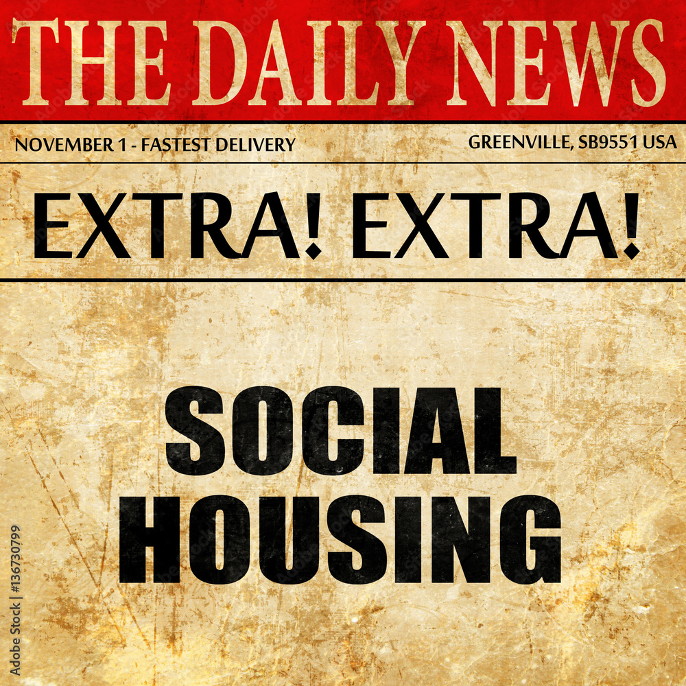 social housing, article text in newspaper