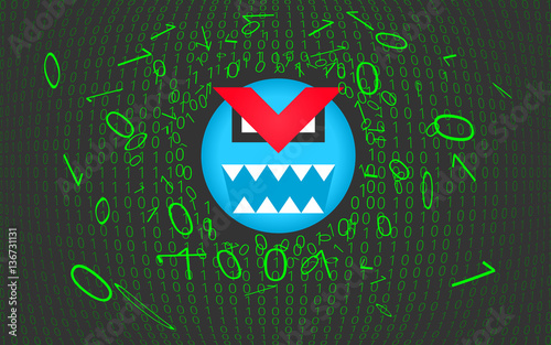 Computer virus, trojan, malware, hacker attack