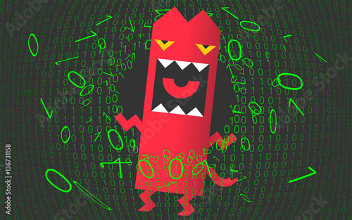 Computer virus, trojan, malware, hacker attack