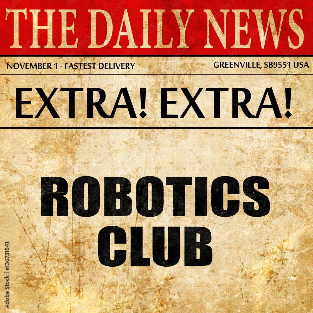 robotics club, article text in newspaper