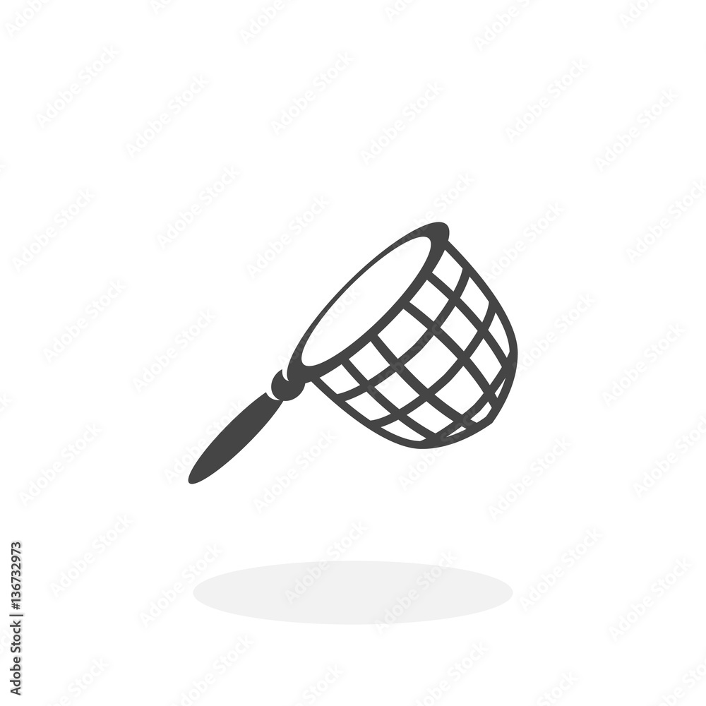 Fishing net Icon. Vector logo on white background