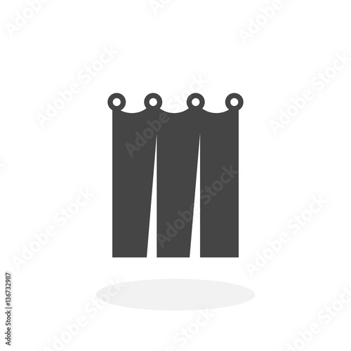 Curtain Icon. Vector logo on white background