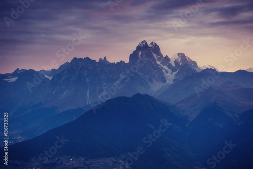 Rocky Mountains in Georgia. Europe, Upper Svaneti, near mt. Ushb © standret