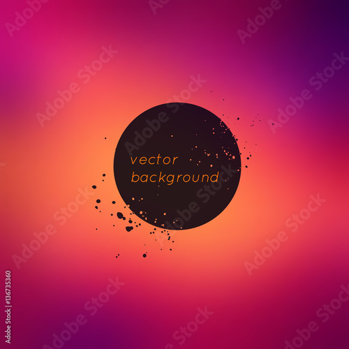Abstract blur background with place for text and decorative blots splashes. Modern universal neutral background. Bright shining colors. Template for your design. Vector Illustration