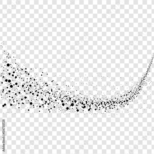 Abstract black round points structure