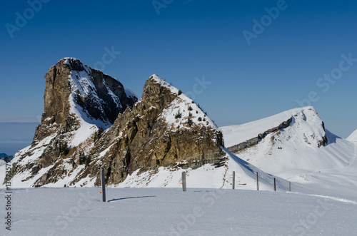 Peaks in the Swiss alps