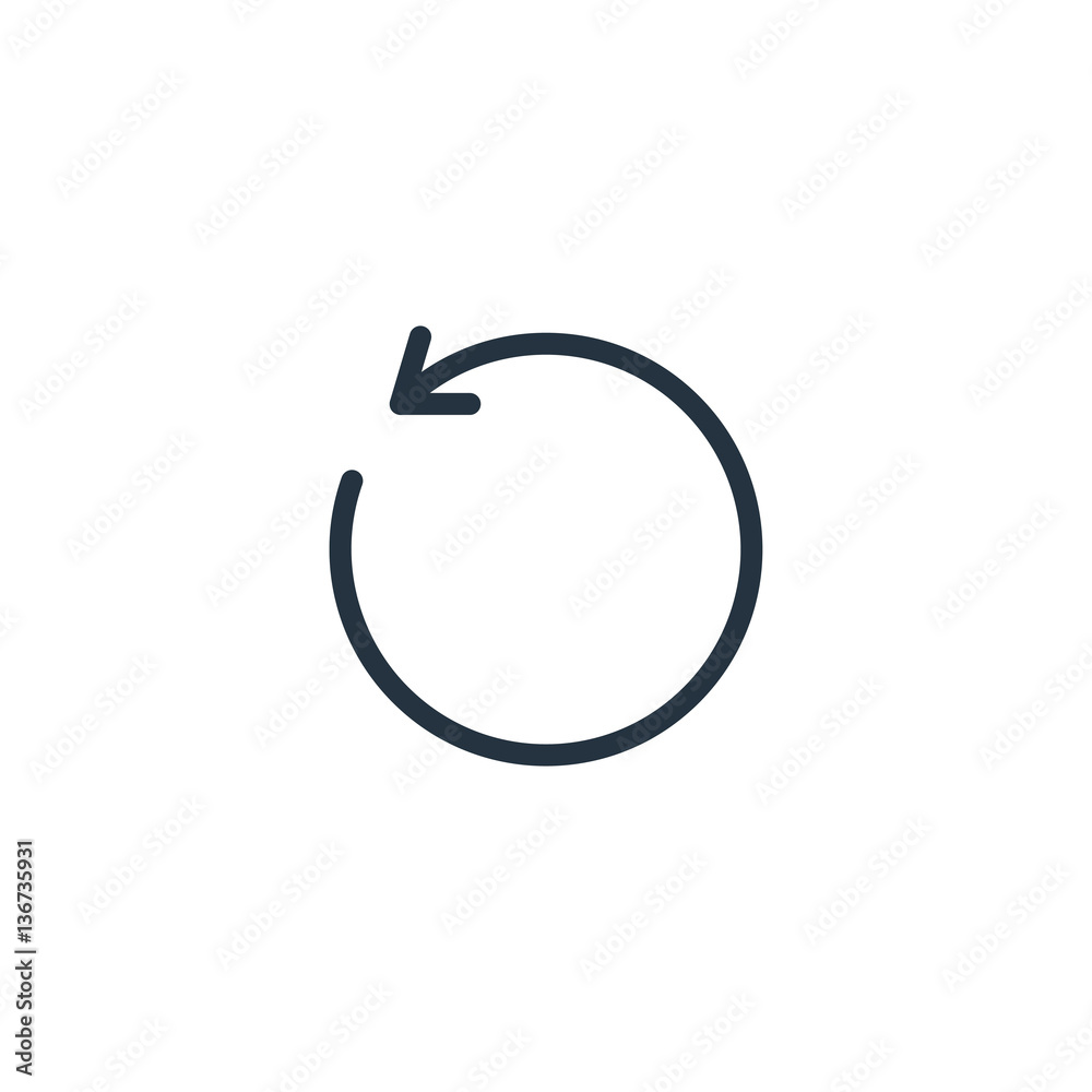 reload thin line icon set on white background, audio, music, flat, minimalistic reload thin line icon set on white background, audio, music, flat, minimalistic